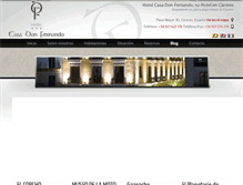Tablet Screenshot of hotelcasadonfernando.com
